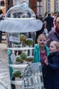 Large Fruit Encased in an Ice Sculpture.