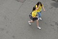 Two young volunteers in Lourdes France