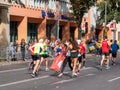 Two Young Women Encouraging Runner At Berlin Marathon 2018 In Berlin, Germany