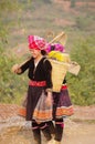 Two young women Flowered Hmong