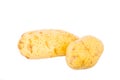 Two Yukon Gold Potatoes Isolated on White Royalty Free Stock Photo