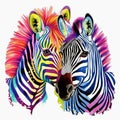 Two zebra\'s love. T-shirt graphics