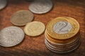 Two zloty coin Royalty Free Stock Photo