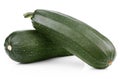Two zucchini on white Royalty Free Stock Photo