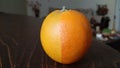 Twofold orange on table Royalty Free Stock Photo