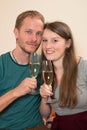 Twosome with Champagner Royalty Free Stock Photo