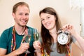 Twosome making a party Royalty Free Stock Photo