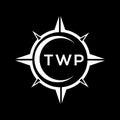 TWP abstract technology logo design on Black background. TWP creative initials letter logo concept