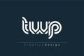 TWP Creative Unique Modern Letter Logo Design. Elegant Monogram Logo Design with Decorative Elements and Typography Royalty Free Stock Photo
