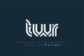 TWR Creative Unique Modern Letter Logo Design. Elegant Monogram Logo Design with Decorative Elements and Typography Royalty Free Stock Photo