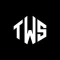 TWS letter logo design with polygon shape. TWS polygon and cube shape logo design. TWS hexagon vector logo template white and Royalty Free Stock Photo