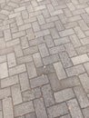 Twtsusun rectangular vlock paving is neat and synergistic Royalty Free Stock Photo