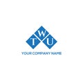 TWU letter logo design on white background. TWU creative initials letter logo concept. TWU letter design.TWU letter logo design on Royalty Free Stock Photo