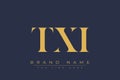 TXI abstract letter logo design Royalty Free Stock Photo