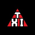 TXI triangle letter logo design with triangle shape. TXI triangle logo design monogram. TXI triangle vector logo template with red Royalty Free Stock Photo