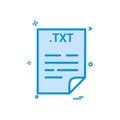 TXT application download file files format icon vector design Royalty Free Stock Photo