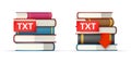 TXT books stacks icons Royalty Free Stock Photo