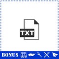 TXT file icon flat Royalty Free Stock Photo