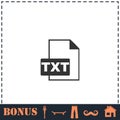 TXT file icon flat Royalty Free Stock Photo