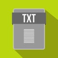 TXT file icon, flat style Royalty Free Stock Photo