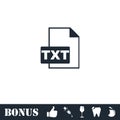 TXT file icon flat Royalty Free Stock Photo