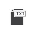 Txt format document icon vector Royalty Free Stock Photo