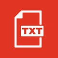 The TXT icon. Text file format symbol. Flat Royalty Free Stock Photo