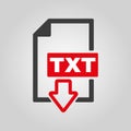 The TXT icon. Text file format symbol. Flat Royalty Free Stock Photo