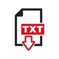 The TXT icon. Text file format symbol. Flat Royalty Free Stock Photo