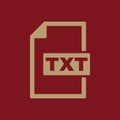 The TXT icon. Text file format symbol. Flat Royalty Free Stock Photo