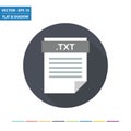 TXT text document file format flat icon Royalty Free Stock Photo