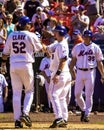 Ty Wigginton congratulates Tony Clark.