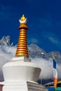 Tyangboche. Tengboche buddhist monastery in Himalayan mountains of Nepal Royalty Free Stock Photo