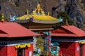 Tyangboche. Tengboche buddhist monastery in Himalayan mountains of Nepal Royalty Free Stock Photo