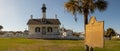 Tybee Island Lighthouse and Keepers house Royalty Free Stock Photo