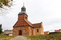 Tychowo, zachodniopomorskie / Poland - October, 11, 2019: Old church in the center of the village. Temple building in Central