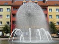 TYCHY , SILESIA , POLAND -Fountain in Baczynski square