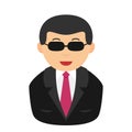 Tycoon Avatar Flat Icon Isolated on White Royalty Free Stock Photo