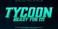 Tycoon editable text effect, editable game and business text style Royalty Free Stock Photo
