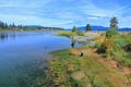 Campbell River Tyee Spit at the Estuary from Dick Murphy Park along Johnstone Strait, Vancouver Island, British Columbia