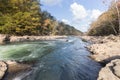 Tygart River cascades over rocks at Valley Falls S Royalty Free Stock Photo