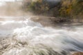 Tygart River cascades over rocks at Valley Falls State Park Royalty Free Stock Photo