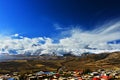 Tyibet Small Towns with high mountain in front