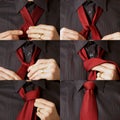 Tying a tie Royalty Free Stock Photo