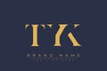 TYK abstract letter logo design Royalty Free Stock Photo