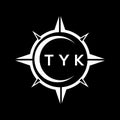 TYK abstract technology logo design on Black background. TYK creative initials letter logo concept Royalty Free Stock Photo