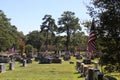 Tyler TX - November 2, 2023: Historic Headstones at Rose Hill Cemetery Located in Tyler TX