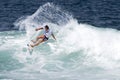 Tyler Wright Surfing in Womens Hawaiian Pro Royalty Free Stock Photo