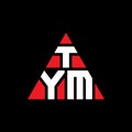 TYM triangle letter logo design with triangle shape. TYM triangle logo design monogram. TYM triangle vector logo template with red Royalty Free Stock Photo