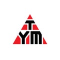 TYM triangle letter logo design with triangle shape. TYM triangle logo design monogram. TYM triangle vector logo template with red Royalty Free Stock Photo